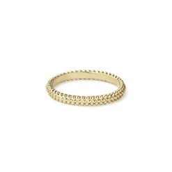 Best 18K Gold Caviar Stacking Ring Gold