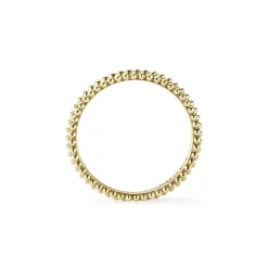 Best 18K Gold Caviar Stacking Ring Gold