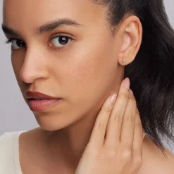 Hot 18K Gold Caviar Stud Earrings Gold