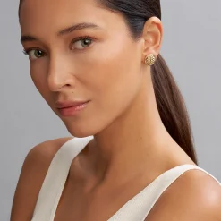 Discount 18K Gold Caviar Stud Earrings Stud Earrings