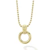 Cheap 18K Gold Circle Pendant Necklace Gold