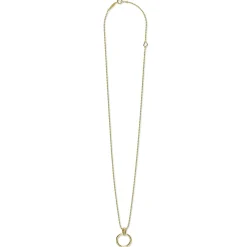 Fashion 18K Gold Circle Pendant Necklace Gold