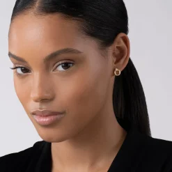 Discount 18K Gold Circle Stud Earrings Gold