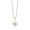 Outlet 18K Gold Delicate Diamond Pendant Necklace Diamonds