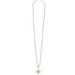 Outlet 18K Gold Delicate Diamond Pendant Necklace Diamonds