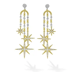 Online 18K Gold Diamond Drop Earrings Diamonds