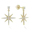 New 18K Gold Diamond Drop Earrings Diamonds