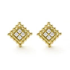 New 18K Gold Diamond Earrings Diamonds