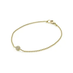 Outlet 18K Gold Diamond Sphere Bracelet Diamonds