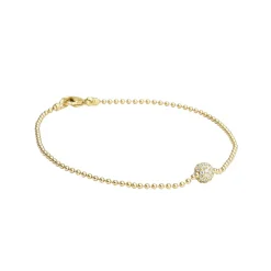 Outlet 18K Gold Diamond Sphere Bracelet Diamonds