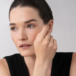 Shop 18K Gold Diamond Stacking Ring Set Stacking Rings