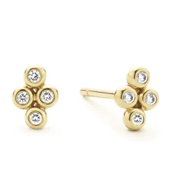 Clearance 18K Gold Diamond Stud Earrings Diamonds