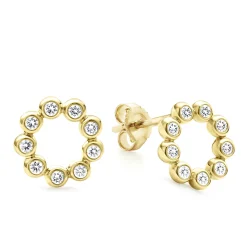 Best Sale 18K Gold Diamond Stud Earring Gift Set Diamonds