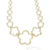 Cheap 18K Gold Floral Link Necklace Gold