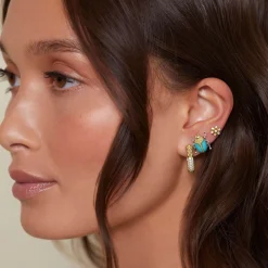 Best 18K Gold Flower Diamond Stud Earrings Diamonds