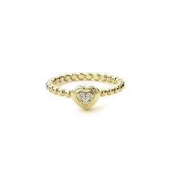 Discount 18K Gold Heart Diamond Ring Diamonds