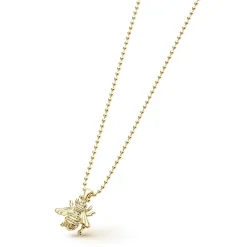 Cheap 18K Gold Honeybee Pendant Necklace Gold