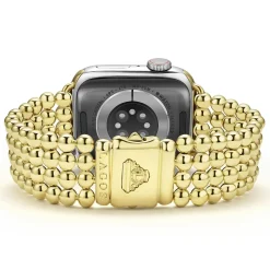 New 18K Gold Infinite Caviar Beaded Watch Bracelet - 38-45Mm Watch Bracelets
