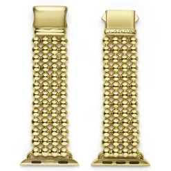 New 18K Gold Infinite Caviar Beaded Watch Bracelet - 38-45Mm Watch Bracelets