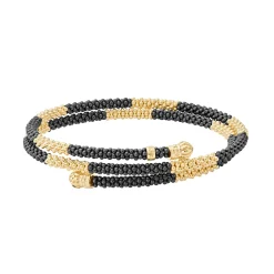 Best 18K Gold Large Station Ceramic Wrap Bracelet Gold