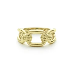 New 18K Gold Link Ring Gold