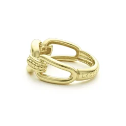 New 18K Gold Link Ring Gold