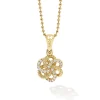 Hot 18K Gold Love Knot Diamond Pendant Necklace Diamonds