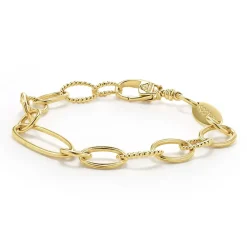 Sale 18K Gold Oval Link Bracelet Gold