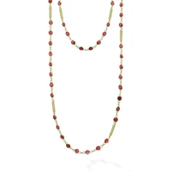 Clearance 18K Gold Rhodolite Garnet Necklace Gemstones