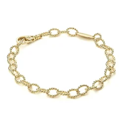 Cheap 18K Gold Small Link Bracelet Gold