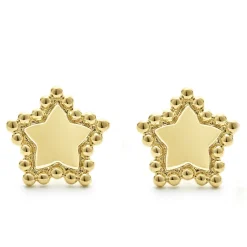 Cheap 18K Gold Star Stud Earrings Gold