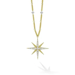 Best Sale 18K Gold Statement Diamond Pendant Necklace Diamonds