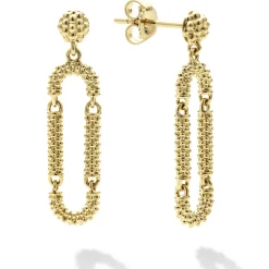 Discount 18K Gold Superfine Caviar Drop Earrings Drop Earrings
