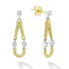 Fashion 18K Gold Superfine Diamond Tear Drop Earrings Diamonds