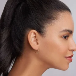 Outlet 18K Gold Superfine Hoop Earrings Hoop Earrings