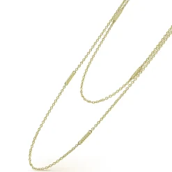 Outlet 18K Gold Superfine Station Chain Necklace Gold