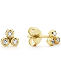 Best 18K Gold Triangle Diamond Stud Earrings Stud Earrings