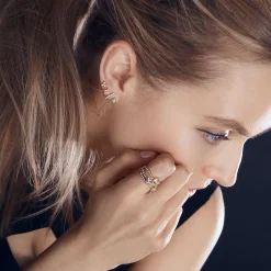 Best 18K Gold Triangle Diamond Stud Earrings Stud Earrings