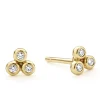Cheap 18K Gold Triangle Diamond Stud Earrings Diamonds