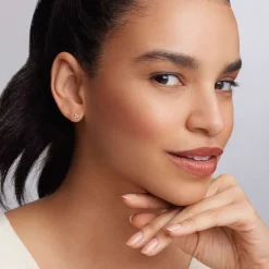 Cheap 18K Gold Triangle Diamond Stud Earrings Diamonds