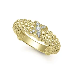 Best 18K Gold X Caviar Diamond Ring Gold