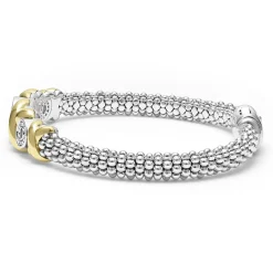 Cheap 18K Gold Xo Diamond Bracelet | 6Mm Two-Tone