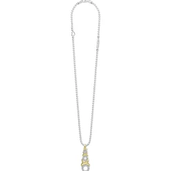 Cheap 18K Gold Xo Diamond Necklace Two-Tone