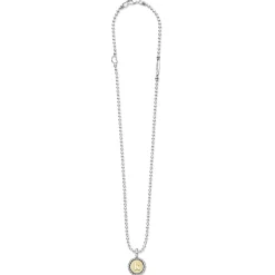 Sale K Initial Charm Necklace Two-Tone