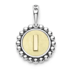 Discount L Initial Charm Two-Tone