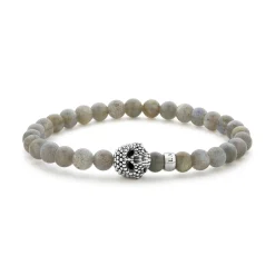 Cheap Labradorite Skull Bracelet Silver