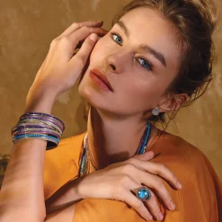 Online Lapis Bangle Silver