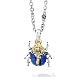 Flash Sale Lapis Beetle Diamond Pendant Necklace Diamonds