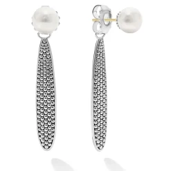 Online Large Caviar Drop Earring Backs Silver
