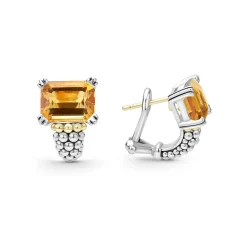 Hot Large Citrine Huggie Earrings Gemstones